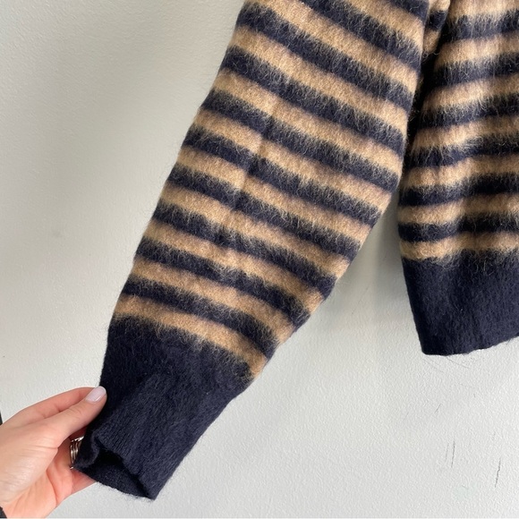Brunello Cucinelli Striped Mohair, Virgin Wool and Cashmere Sweater with Monili - Picture 9 of 16